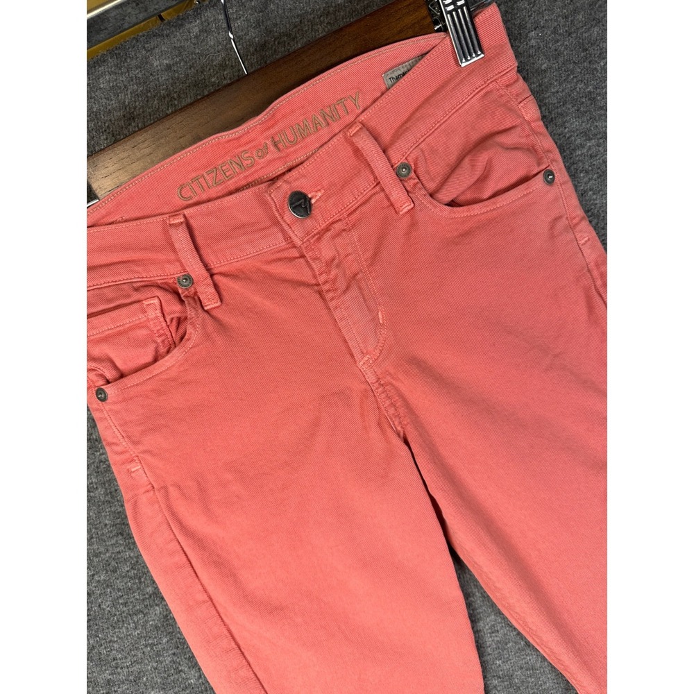Citizens of‎ Humanity Thompson Coral Skinny Jeans Size 25 Night Out Brunch Chic